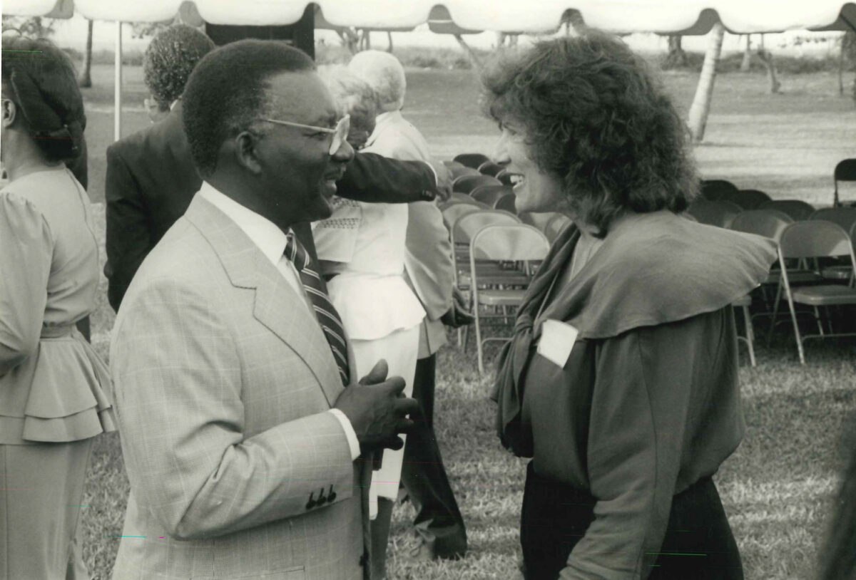 Diane with Sir Lynden O. Pindling