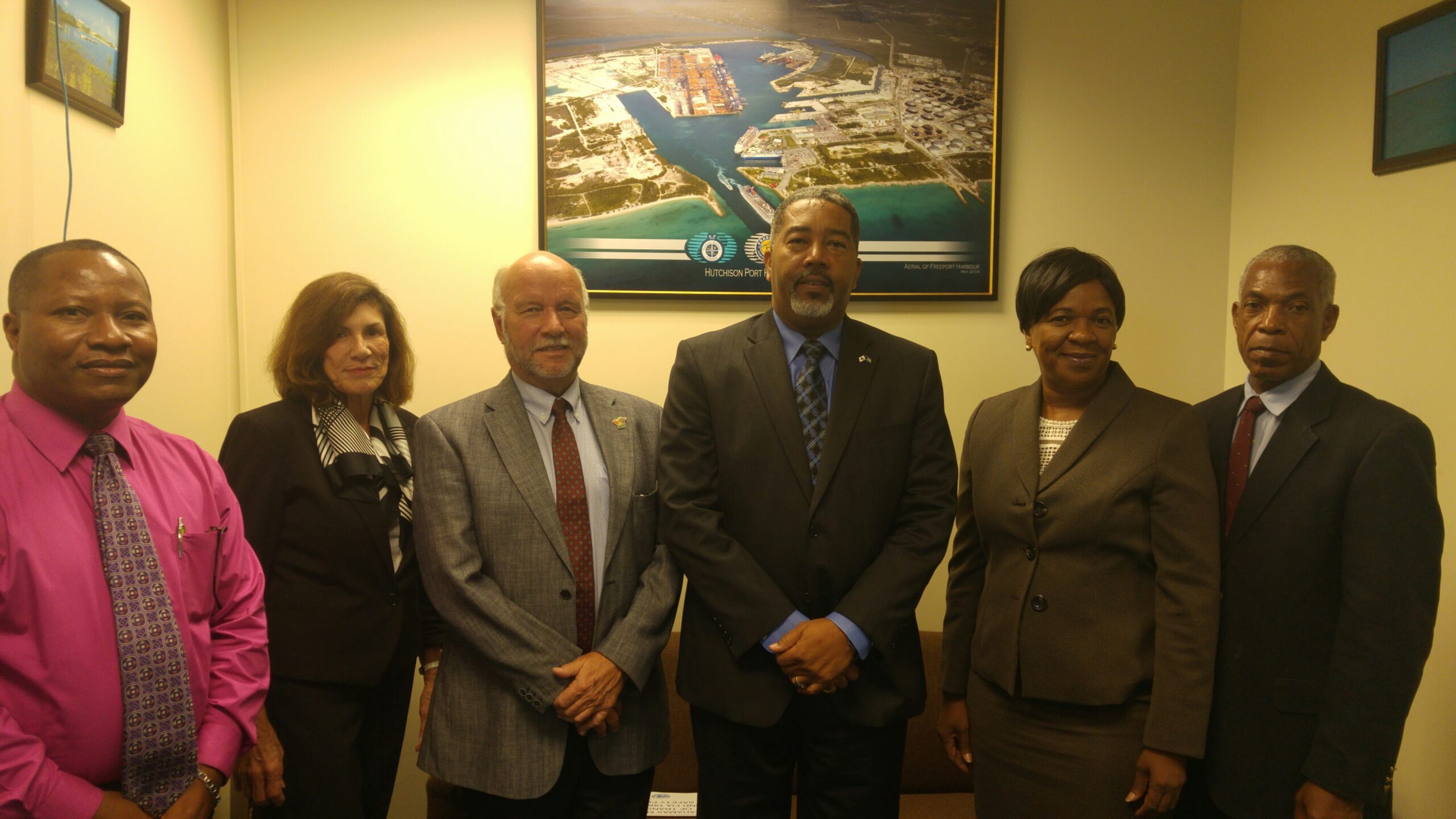 Minister of Transport Frankie Campbell. Road Traffic Controller, Acting PS Bullard, Mark Ingraham, David McLaughlin, Diane Phillips